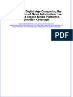 PDF News in A Digital Age Comparing The Presentation of News Information Over Time and Across Media Platforms Jennifer Kavanagh Ebook Full Chapter