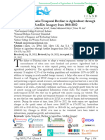 Evaluating Spatio-Temporal Decline To Agriculture Through Satellite Imagery From 2010-2022