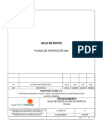 Hoja de Datos: Placa de Orificio Fe-003