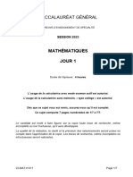 Centres Etrangers Bac Maths 2023 Sujet 1