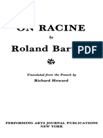 Barthes, Roland - On Racine (Performing Arts Journal, 1983)