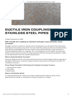 Why Ductile Iron Couplings On Stainless Steel Pipes Works - Victaulic