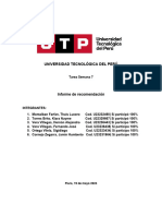 Informe de Recomendacion - CRT - Utp