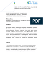 Processo e Monitoramento Físico Químico e Biológico de Esterilização em Autoclave