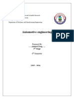 Automotive Engineering Report