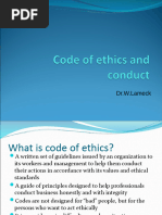 Code of Ethics and Conduct - Dr. Lameck