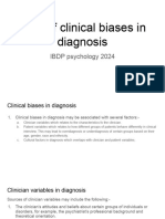 Role of Clinical Biases in Diagnosis