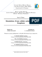 Simulation D'une Cellule Solaire À Base Graphene: Université Sultan Moulay Slimane Faculté Polydisciplinaire Béni Mellal