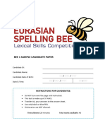 Bee 1 - Sample Candidate Paper