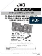 JVC NX d5 NX d7 Series Compact Component System 2009 SM