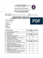 Thorax and Lungs Assessment Checklist