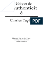 Charles Taylor - Ethique de L'authenticité