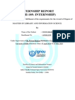 Internship Report Mlis-Pgdav