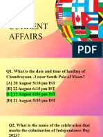 Current Affairs-August 2023