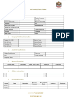 Introduction Form