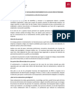 Evaluacion Psicologica y Aplicación de Instrumentos en La Selección de Personas