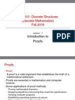 Discrete Structures Lecture 7