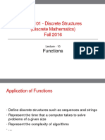 Discrete Structures Lecture 10