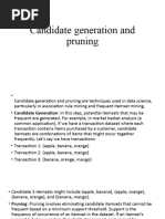 Candidate Generation and Pruning