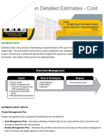 3.3 Construction Detailed Estimates - Cost - CE 434-CE41S1 - Construction Methods and Project Management