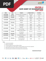 IGCSE I Date Sheet May 2024 REVISED