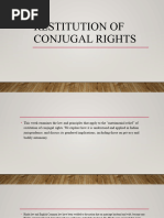 Restitution of Conjugal Rights