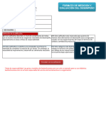 Formato Evaluación Del Desempeño