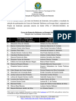 Curso Mulheres Na Energia Solar 2023 - Resultado Da Seleção