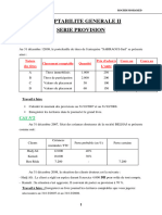 Exercices de La Provision