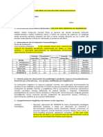 Modelo Informe de Evaluación Fonoaudiológica