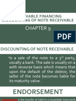 RECEIVABLE FINANCING Discounting of Note Receivable Updated