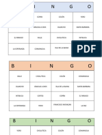 Bingo de Los Departamentos de Honduras