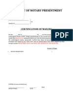 Affidavit of Notary Presentment-Template