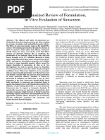 A Summarized Review of Formulation, in Vitro Evaluation of Sunscreen