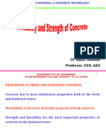 Workability and Strength of Concrete