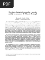 Escritura Autoridad Masculina e Incesto en Bajo El Oscuro Sol de Yolanda Bedregal 1218985