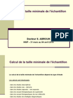 Calcul de La Taille Minimale D'un Échantillon INSP Mars 2019