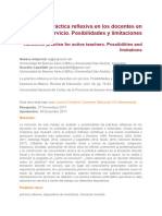 La Práctica Reflexiva en Los Docentes en Servicio