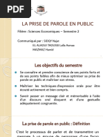 La Prise de Parole en Public