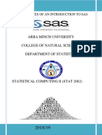 Arba Minch University College of Natural Sciences Department of Statistics