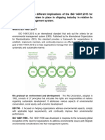 Implications of The ISO 140012015 For The Management System in Place in Shipping Industry in Relation To Environmental Management System.