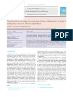 Phytochemical Screening and Evaluation of Anti-Inf