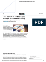 The Impact of Technological Change On Business Activity Mini