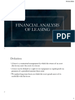 Financial Analysis of Leasing