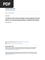 The Effects of The Online Remediation of Phonological Processing