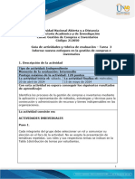 Guía de Actividades y Rúbrica de Evaluación - Unidad 3 - Tarea 3 - Informe Nuevos Enfoques en La Gestión de Compras e Inventarios