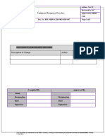 Procedure For Equipment Management