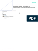 Examining The Effects of Using Polya's Problem-Solving Model On Mathematical Academic Achievement and Analyzing Ability of The Fourth Grade Students