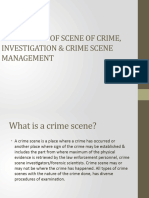 Module 1. 5 Importance of Scene of Crime Investigation & Management