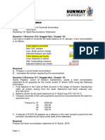 Workshop 9 Bank Reconciliation Statement - Ss